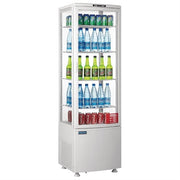 Polar C-Series Energy Efficient Curved Door Display Fridge White 235Ltr - CX575-A