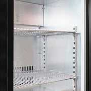 AG Twin Sliding Door Bar Fridge - Black Body & Doors 220L - BEER2-SD