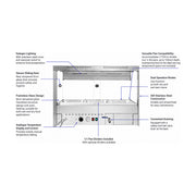 Bonvue Square Countertop Wet & Dry Bain Marie - BM11SC