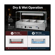 Bonvue Square Countertop Wet & Dry Bain Marie - BM11SC