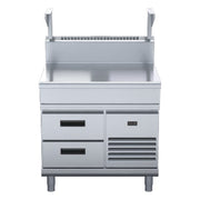 Waldorf 800 Series 900mm Bench Top With Salamander Support - Refrigerated Base - BT8900S-RB