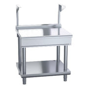 Waldorf 800 Series 900mm Bench Top With Salamander Support Low Back Version - Leg Stand - BTL8900S-LS