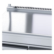 Waldorf 800 Series 900mm Bench Top With Salamander Support Low Back Version - Refrigerated Base - BTL8900S-RB