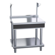 Waldorf Bold 900mm Bench Top With Salamander Support Low Back Version - Leg Stand - BTLB8900S-LS