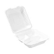 PakMax 8" Sugarcane Clamshell 3-Compartment - CS-883