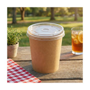 PakMax 115mm PP Lid Fit for 20/26/32oz Paper Deli Container - DELI-115-PP-LID