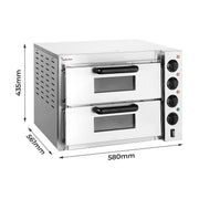 Baker Max Compact Countertop Double Deck Electric Pizza Oven - EP-2T
