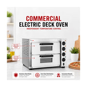 Baker Max Compact Countertop Double Deck Electric Pizza Oven - EP-2T