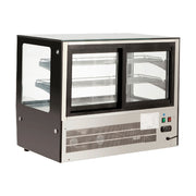 Bonvue Counter Top Square 2 Shelves Glass Cold Food Display 900mm - GN-900RT