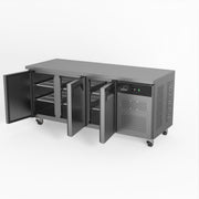 AG Three Door Commercial Worktop / Under Bench Fridge 700mm Depth 417L - GNX3100TN