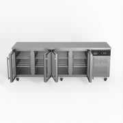 AG Commercial Four Glass Door Worktop / Under Bench Display Fridge 700mm Depth 553L - GNX4100TNG