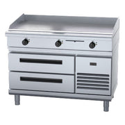 Waldorf 800 Series 1200mm Electric Griddle Low Back Version - Refrigerated Base - GPL8120E-RB