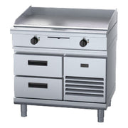 Waldorf 800 Series 900mm Electric Griddle Low Back Version - Refrigerated Base - GPL8900E-RB