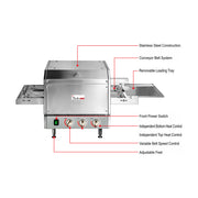Bakermax Electric Conveyor Pizza Ovens - HX-14EP