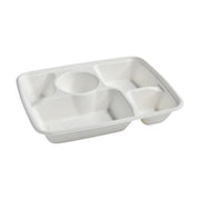 PakMax Sugarcane 5-Compartment Lunch Tray - LT-51
