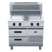 Waldorf 800 Series 900mm Electric Solid Top - Refrigerated Base - RN8104E-RB