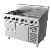 Waldorf 800 Series 1200mm Gas Cooktop - Refrigerated Base - RN8806G-RB