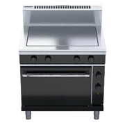 Waldorf Bold 900mm Electric Solid Top Convection Oven Range - RNB8114EC