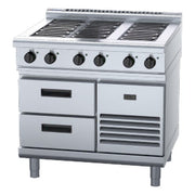 Waldorf 800 Series 900mm Electric Cooktop Low Back Version - Refrigerated Base - RNL8600E-RB