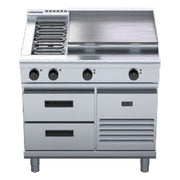 Waldorf 800 Series 900mm Electric Cooktop Low Back Version - Refrigerated Base - RNL8606E-RB