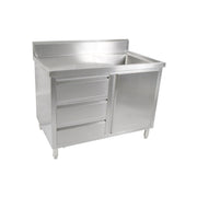 Modular Systems Stainless Steel Cabinet with Sink 1200mm to 2100mm - SC-6 & SC-7