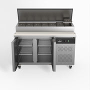 AG 2 Door Saladette Fridge – Fits 7 x 1/3 GN Trays 282L - SH2000-700