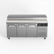 AG 3 Door Saladette Fridge – Fits 8 x 1/3 GN Trays 417L - SH3000-700