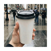 PakMax White 12oz Single Layer Hot Paper Cup - SLHPC-90-12W