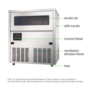 Blizzard Under Bench Ice Maker Air Cooled 80kg - SN-81B