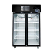 Thermaster Double Glass Door Stainless Steel Upright Freezer Black 1000L - SUFG1000B