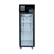 Thermaster Single Glass Door Upright Freezer Black Stainless Steel 500L - SUFG500B