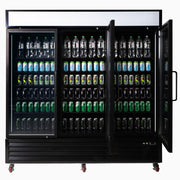 Bromic Upright Display Fridge 1980L - 3 Door - Flat Glass - Lightbox - UC1980GDL-NR