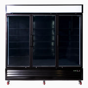Bromic Upright Display Fridge 1980L - 3 Door - Flat Glass - Lightbox - UC1980GDL-NR