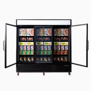 Bromic Upright Display Freezer 1980L - 3 Door - Flat Glass - Lightbox - UF1980GDL-NR