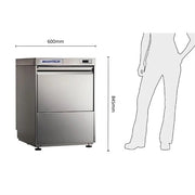 Washtech Premium Fully Insulated Undercounter Glasswasher & Dishwasher 500mm Rack - UL