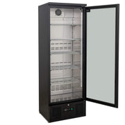 AG Upright Glass Door Display / Backbar Fridge - Black 300L - B300G