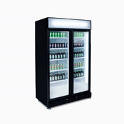 Bromic Upright Display Fridge – 885L – 2 Doors – Flat Glass – Black - GM0900LBECO