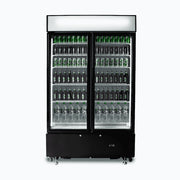 Bromic Upright Display Fridge - 960L - 2 Doors - Flat Glass - Cassette - GM1000LBCAS