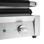 Apuro Bistro Large Ribbed Contact Grill - Ribbed/Ribbed - CU602-A