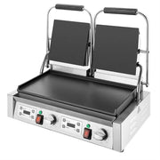 Apuro Double Contact Grill Flat Plates with Timer - CU610-A