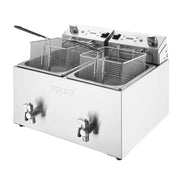 Apuro Twin Tank Electric Fryer with Timer 2x8L - CU621-A