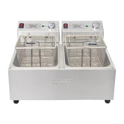 Apuro Double Countertop Deep Fryer with Timer - 2x5L - FS499-A