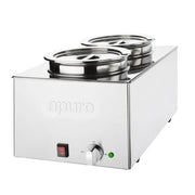 Apuro Bain-Marie with Round Pots 2x 5.2Ltr - FT695-A