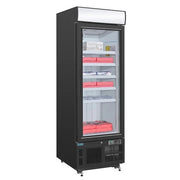 Polar G-Series 1 Door Upright Display Freezer 412L Black - GH428-A