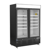 Polar G-Series 2 Door Upright Display Freezer 920L Black - GH429-A