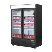 Polar G-Series 2 Door Upright Display Freezer 920L Black - GH429-A