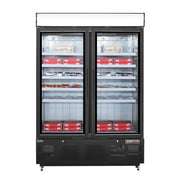 Polar G-Series 2 Door Upright Display Freezer 920L Black - GH429-A