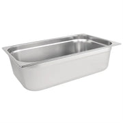 Vogue Stainless Steel Gastronorm Tray 1/1 (25 to 200mm Depths) - Depth: 150mm | Capacity: 20L | Code: DN705