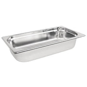 Vogue Stainless Steel Gastronorm Tray 1/3 (65 to 200mm Depths) - Depth: 65mm | Capacity: 3L | Code: DN719