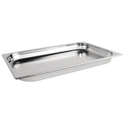 Vogue Stainless Steel Gastronorm Tray 1/1 (25 to 200mm Depths) - Depth: 40mm | Capacity: 5.8L | Code: DN708
